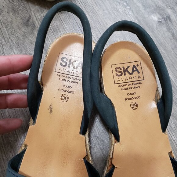 SKA Avarca Sandals Espadrille Sling Back Wedge 39 - Picture 5 of 7